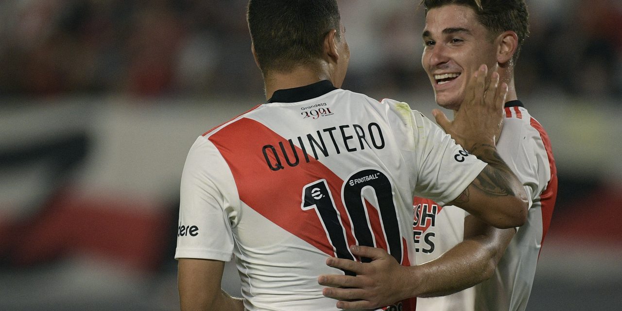 La frase de Juanfer Quintero en su regreso al gol con River