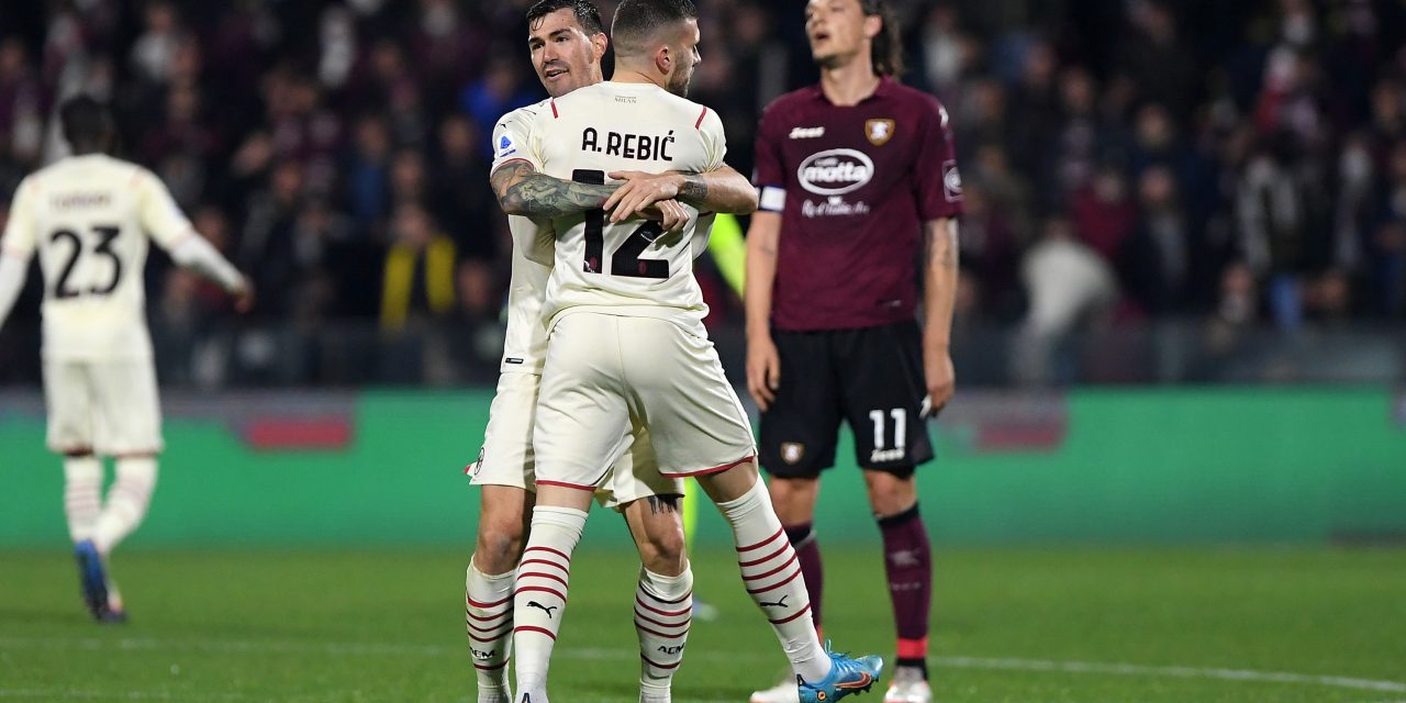 El Milan empató con el Salernitana y puso en riesgo la punta de la Serie A de Italia